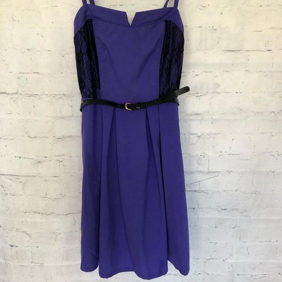 Purple and Lace Summer Dress Sz Sm - Picture 2 of 5